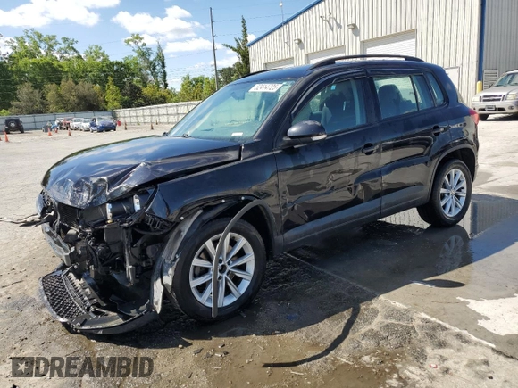 2017 Volkswagen Tiguan S with VIN WVGAV7AXXHK054783, listed as a Copart auction lot 52414725 with 156,671 mi miles and Salvage Title. Bid and sale history available at DreamBid. Image 1.