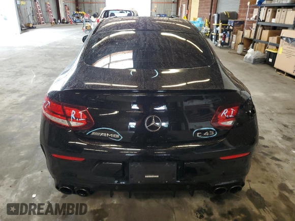 2023 Mercedes-Benz C 43 AMG with VIN W1KWJ6EB8PG124979, listed as a Copart auction lot 45275515 with 6,275 mi miles and Salvage Title. Bid and sale history available at carsss.com. Image 6.