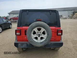2020 Jeep Wrangler Unlimited Sport S with VIN 1C4HJXDG9LW285783, listed as a Copart auction lot 60877335 with 43,248 mi miles and Salvage title. Bid and sale history available at DreamBid. Image 6.