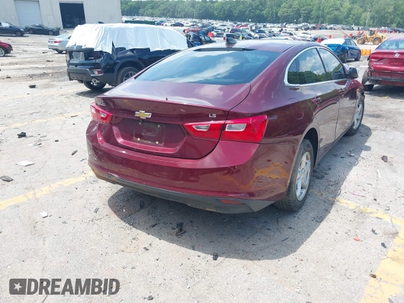 2016 Chevrolet Malibu LS with VIN 1G1ZB5ST8GF172301, listed as a IAAI auction lot 42497233 with Not provided miles and . Bid and sale history available at DreamBid. Image 4.