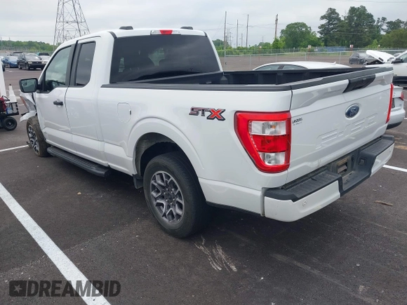 2021 Ford F-150 XL with VIN 1FTEX1C51MFD08456, listed as a IAAI auction lot 42220056 with 52,437 mi miles and . Bid and sale history available at DreamBid. Image 3.