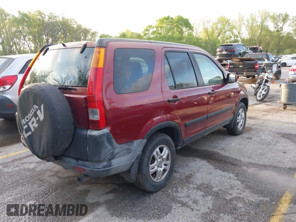 2002 Honda CR-V EX with VIN JHLRD78832C064441, listed as a IAAI auction lot 42083477 with 222,113 mi miles. Bid and sale history available at carsss.com. Image 4.