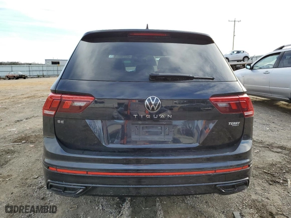 2023 Volkswagen Tiguan SE R-Line Black with VIN 3VVCB7AX9PM131559, listed as a Copart auction lot 44711665 with 28,166 mi miles and Salvage Title. Bid and sale history available at carsss.com. Image 6.