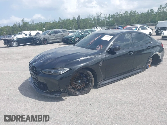2024 BMW M3 Competition with VIN WBS33AY0XRFS35085, listed as a IAAI auction lot 42353608 with 6,991 mi miles and . Bid and sale history available at DreamBid. Image 17.