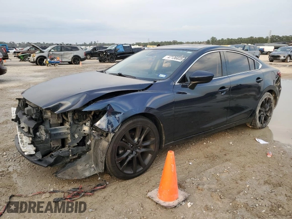 2016 Mazda 6 i Grand Touring with VIN JM1GJ1W52G1455618, listed as a Copart auction lot 47136835 with 109,802 mi miles and Salvage Title. Bid and sale history available at DreamBid. Image 1.