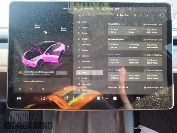 2023 Tesla Model 3 с VIN 5YJ3E1EA3PF512255, выставлен на аукционе Copart как лот 53922155 с пробегом 67 078 миль миль и Списание • Salvage title. История ставок и продаж доступна на DreamBid. Изображение 9.