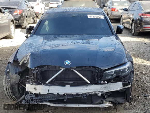 2022 BMW 3 Series M340i with VIN 3MW5U7J08N8C30901, listed as a Copart auction lot 47535755 with 35,338 mi miles and Salvage Title. Bid and sale history available at carsss.com. Image 5.