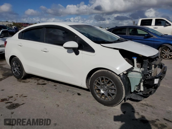 2014 Kia Rio LX with VIN KNADM4A35E6346018, listed as a Copart auction lot 85544104 with 76,455 mi miles and Salvage Title. Bid and sale history available at carsss.com. Image 4.