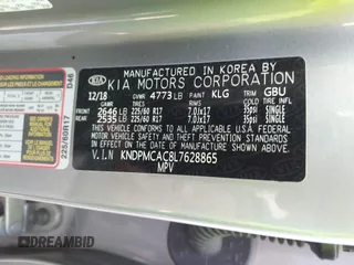 2020 Kia Sportage LX z VIN KNDPMCAC8L7628865, wystawiony jako IAAI lot #42190291 z przebiegiem 72 646 mil mil oraz . Historia ofert i sprzedaży dostępna na DreamBid. Obrazek 9.
