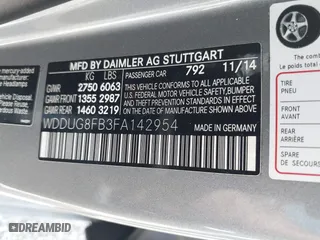 2015 Mercedes-Benz S-Class S 550 with VIN WDDUG8FB3FA142954, listed as a IAAI auction lot 39795621 with 111,415 mi miles. Bid and sale history available at carsss.com. Image 9.