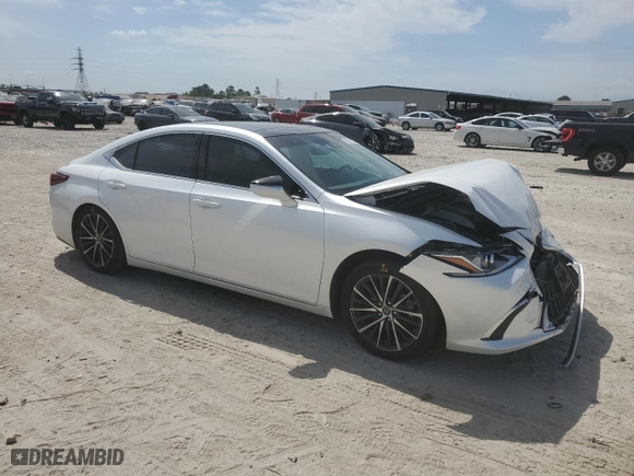 2023 Lexus ES with VIN 58ADZ1B14PU143317, listed as a Copart auction lot 53581935 with 23,278 mi miles and Salvage Title. Bid and sale history available at carsss.com. Image 4.