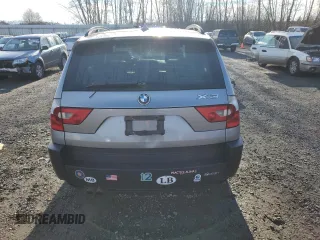 2005 BMW X3 2.5i with VIN WBXPA73495WC47160, listed as a Copart auction lot 83626354 with 158,235 mi miles and Clean Title. Bid and sale history available at carsss.com. Image 6.