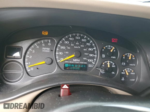 2001 Chevrolet Tahoe LT with VIN 1GNEK13T21J168737, listed as a Copart auction lot 56449655 with 133,688 mi miles and Salvage title. Bid and sale history available at DreamBid. Image 9.
