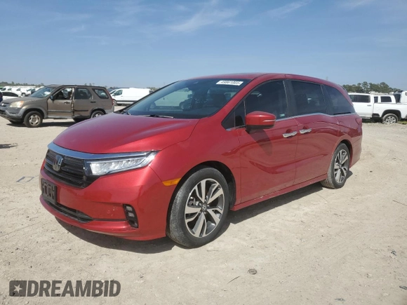 2023 Honda Odyssey Touring with VIN 5FNRL6H85PB014600, listed as a Copart auction lot 49861005 with Not Provided miles and Non Repairable. Bid and sale history available at DreamBid. Image 1.