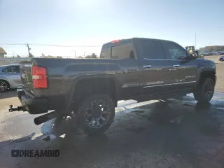 2015 GMC Sierra 2500HD available WiFi Denali with VIN 1GT120E81FF636011, listed as a Copart auction lot 46609505 with 108,242 mi miles and Salvage Title. Bid and sale history available at carsss.com. Image 3.