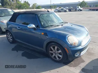 2010 MINI Convertible with VIN WMWMR3C56ATU98301, listed as a IAAI auction lot 42228835 with 117,325 mi miles and . Bid and sale history available at DreamBid. Image 1.
