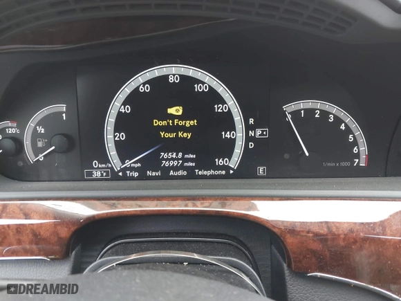 2012 Mercedes-Benz S-Class S 550 with VIN WDDNG7DB2CA456186, listed as a IAAI auction lot 42027448 with 76,997 mi miles. Bid and sale history available at carsss.com. Image 7.