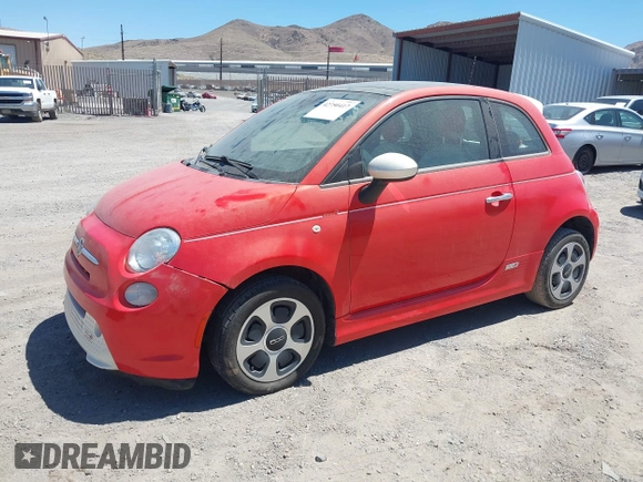 2014 FIAT 500e with VIN 3C3CFFGE7ET225188, listed as a IAAI auction lot 42773711 with 47,581 mi miles and . Bid and sale history available at DreamBid. Image 2.