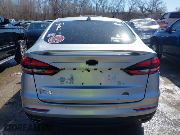 2019 Ford Fusion Titanium with VIN 3FA6P0D91KR187109, listed as a IAAI auction lot 41646320 with 107,125 mi miles. Bid and sale history available at carsss.com. Image 16.