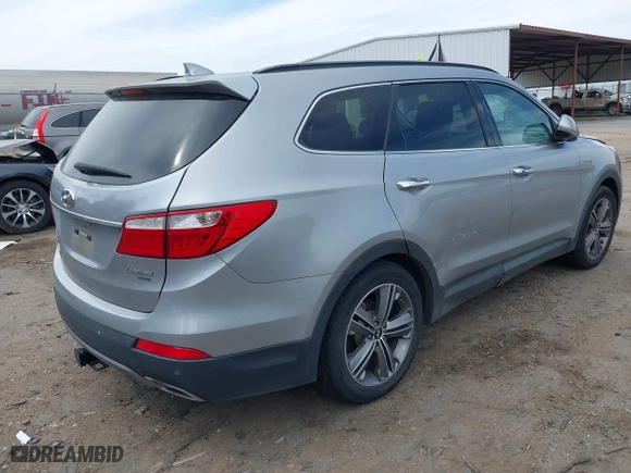 2014 Hyundai Santa Fe Limited with VIN KM8SR4HF5EU076887, listed as a IAAI auction lot 41900374 with 124,346 mi miles. Bid and sale history available at carsss.com. Image 4.