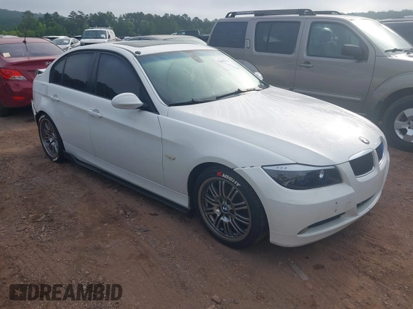 2007 BMW 3 Series 328i with VIN WBAVA37517NL12716, listed as a IAAI auction lot 42480313 with 144,785 mi miles and . Bid and sale history available at DreamBid. Image 1.
