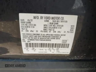 2022 Ford Explorer XLT z VIN 1FMSK7DH1NGA36852, wystawiony jako IAAI lot #41941093 z przebiegiem 40 623 mil mil oraz . Historia ofert i sprzedaży dostępna na DreamBid. Obrazek 9.
