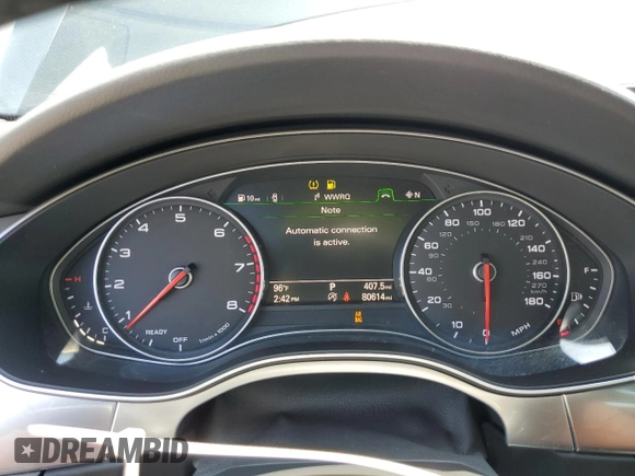 2017 Audi A6 Premium Plus with VIN WAUF2AFC9HN049141, listed as a Copart auction lot 62705535 with 80,614 mi miles and Salvage title. Bid and sale history available at DreamBid. Image 9.