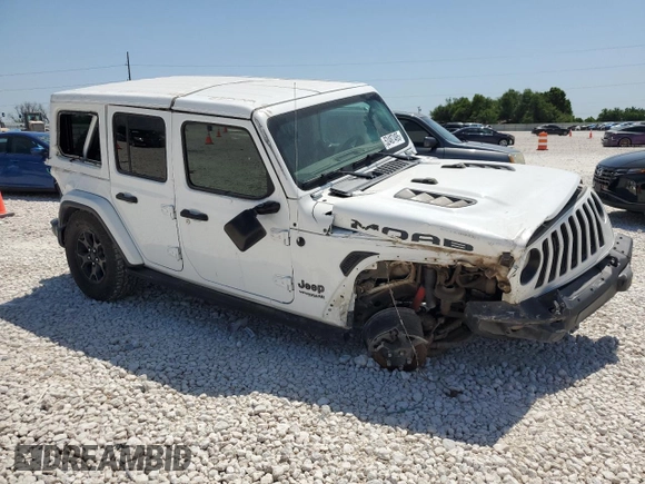 2018 Jeep Wrangler Unlimited Sahara with VIN 1C4HJXEG5JW294430, listed as a Copart auction lot 52487495 with 86,609 mi miles and Salvage title. Bid and sale history available at DreamBid. Image 4.