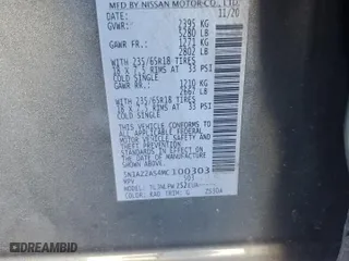 2021 Nissan Murano S with VIN 5N1AZ2AS4MC100303, listed as a Copart auction lot 80788294 with 0 mi miles and Salvage Title. Bid and sale history available at carsss.com. Image 15.