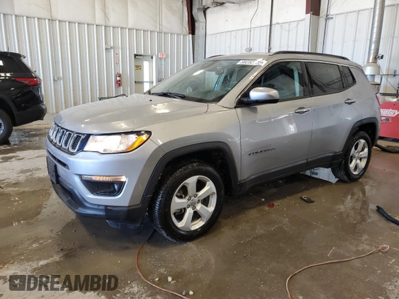2021 Jeep Compass Altitude with VIN 3C4NJDBB3MT579230, listed as a Copart auction lot 58232705 with 12,355 mi miles and Salvage title. Bid and sale history available at DreamBid. Image 1.