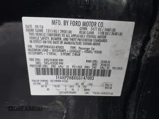 2016 Ford Taurus SEL with VIN 1FAHP2H8XGG147003, listed as a IAAI auction lot 41920397 with 113,891 mi miles and . Bid and sale history available at DreamBid. Image 9.