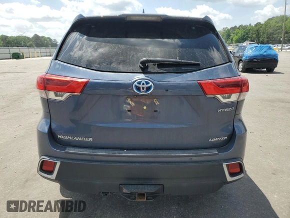 2019 Toyota Highlander Hybrid Limited with VIN 5TDDGRFHXKS067526, listed as a Copart auction lot 55407645 with 48,699 mi miles and Salvage title. Bid and sale history available at DreamBid. Image 6.