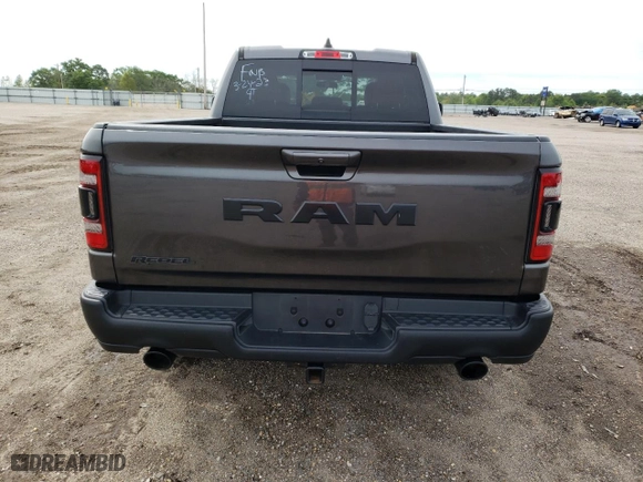 2019 Ram 1500 Rebel with VIN 1C6SRFET7KN841962, listed as a Copart auction lot 46707513 with 55,643 mi miles and Salvage Title. Bid and sale history available at carsss.com. Image 6.
