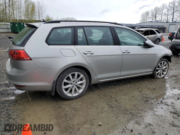 2017 Volkswagen Golf SportWagen S with VIN 3VWC17AU6HM539006, listed as a Copart auction lot 52329005 with 13,731 mi miles and Salvage Title. Bid and sale history available at carsss.com. Image 3.