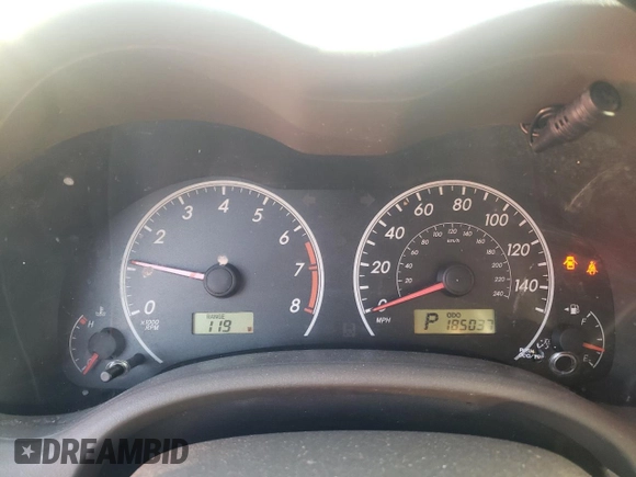 2010 Toyota Corolla with VIN 2T1BU4EE0AC313758, listed as a Copart auction lot 53286315 with 185,037 mi miles and Salvage Title. Bid and sale history available at carsss.com. Image 9.