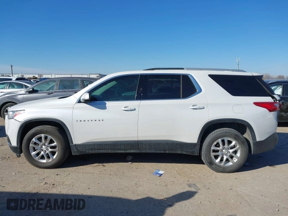 2018 Chevrolet Traverse LT Cloth z VIN 1GNERGKW9JJ214512, wystawiony jako IAAI lot #41397519 z przebiegiem 100 342 mil mil oraz . Historia ofert i sprzedaży dostępna na DreamBid. Obrazek 14.