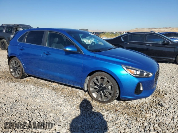 2018 Hyundai Elantra GT Sport with VIN KMHH55LC1JU032985, listed as a Copart auction lot 77598934 with 43,221 mi miles and Salvage Title. Bid and sale history available at carsss.com. Image 4.