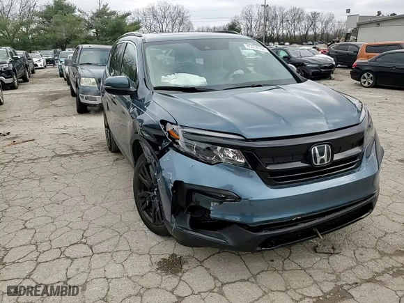 2021 Honda Pilot Special Edition with VIN 5FNYF6H22MB101638, listed as a Copart auction lot 85914184 with 48,382 mi miles and Salvage Title. Bid and sale history available at carsss.com. Image 12.
