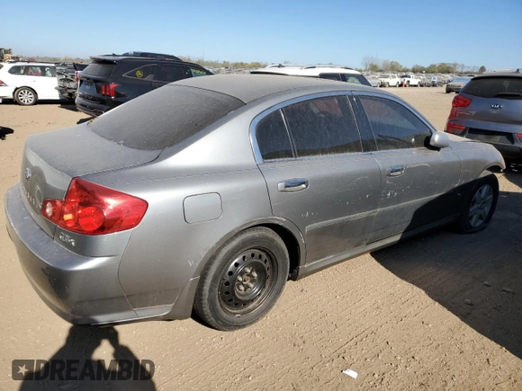 2006 Infiniti G35 with VIN JNKCV51F26M606141, listed as a Copart auction lot 76405854 with Not Provided miles and Clean Title. Bid and sale history available at DreamBid. Image 3.