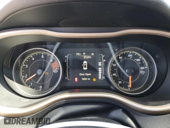2018 Jeep Cherokee Latitude Tech Connect with VIN 1C4PJLCB7JD543043, listed as a Copart auction lot 56206495 with 79,201 mi miles and Salvage title. Bid and sale history available at DreamBid. Image 9.