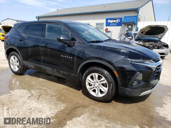 2021 Chevrolet Blazer LT with VIN 3GNKBHRS2MS523130, listed as a Copart auction lot 50945525 with 93,691 mi miles and Salvage title. Bid and sale history available at DreamBid. Image 4.
