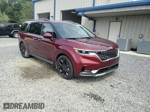 2024 Kia Carnival SX with VIN KNDNE5H37R6305573, listed as a Copart auction lot 70764084 with 23,492 mi miles and Salvage Title. Bid and sale history available at DreamBid. Image 12.