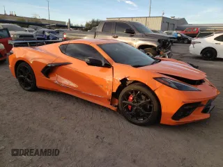 2022 Chevrolet Corvette 1LT with VIN 1G1YA2D48N5107888, listed as a Copart auction lot 81592604 with 33,881 mi miles and Salvage Title. Bid and sale history available at carsss.com. Image 4.