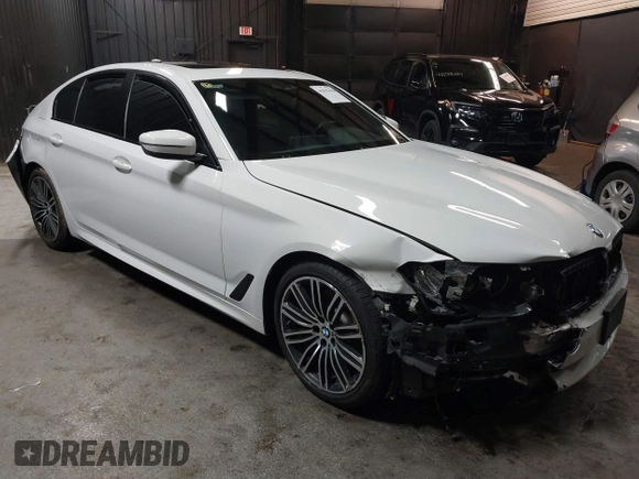 2019 BMW 5 Series 540i xDrive with VIN WBAJE7C55KWW19065, listed as a IAAI auction lot 41835435 with 45,087 mi miles and . Bid and sale history available at carsss.com. Image 1.
