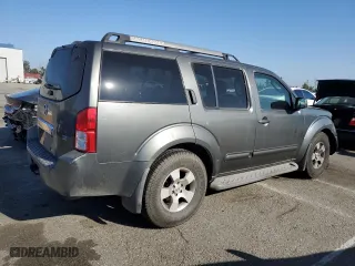 2005 Nissan Pathfinder XE with VIN 5N1AR18U95C768021, listed as a Copart auction lot 50765045 with 258,587 mi miles and Salvage Title. Bid and sale history available at carsss.com. Image 3.
