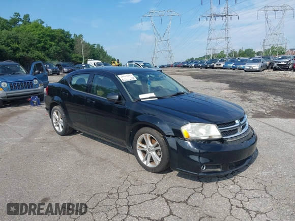 2013 Dodge Avenger SXT with VIN 1C3CDZCB7DN650959, listed as a IAAI auction lot 42592881 with 107,652 mi miles and . Bid and sale history available at DreamBid. Image 1.