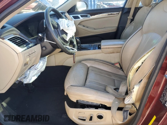 2016 Hyundai Genesis 3.8L with VIN KMHGN4JEXGU140315, listed as a Copart auction lot 47215835 with 117,486 mi miles and Salvage Title. Bid and sale history available at carsss.com. Image 7.