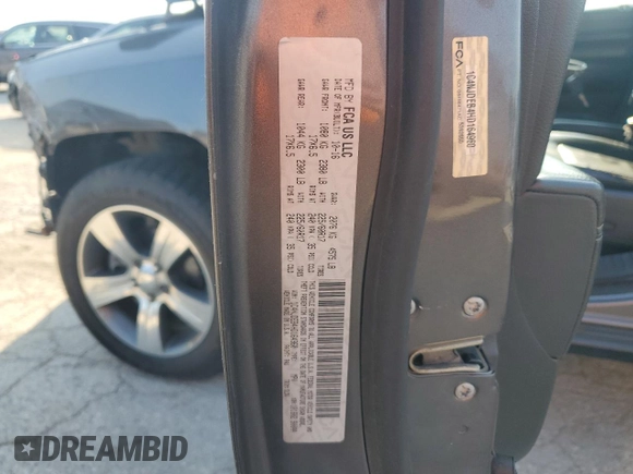2017 Jeep Compass Latitude with VIN 1C4NJDEB4HD164960, listed as a Copart auction lot 59114645 with 118,921 mi miles and Salvage title. Bid and sale history available at DreamBid. Image 14.