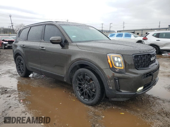 2022 Kia Telluride SX with VIN 5XYP5DHC6NG283463, listed as a Copart auction lot 47354935 with 58,621 mi miles and Salvage Title. Bid and sale history available at DreamBid. Image 4.