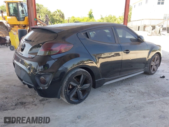 2014 Hyundai Veloster Turbo with VIN KMHTC6AE0EU210837, listed as a IAAI auction lot 42351675 with 91,523 mi miles and . Bid and sale history available at DreamBid. Image 4.